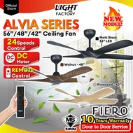 Deka Fiero Alvia 42" 48" 56" 5 Blades DC Motor Baby Ceiling Fan 24 Speeds with Remote Control SIRIM 