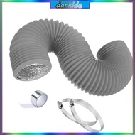 Dark Air Ducting Flexible Aluminum Dryer Vent Hose Dryer Hose with 2 Clamps for HVAC