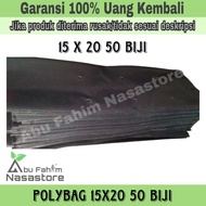 Polybag tanaman ukuran 15 x 20 50biji/polybag 15 x 20