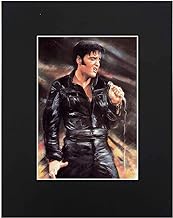 XQArtStudio Elvis Presley Portrait 8x10 Black Matted Art Artworks Print Paintings Printed Picture Photograph Poster Gift Wall Decor Display