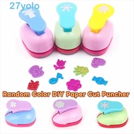 YOLO Flower Furador, 7*6*4cm Random Color DIY Paper Cut Puncher, Punches Maker Handmade Labor Saving