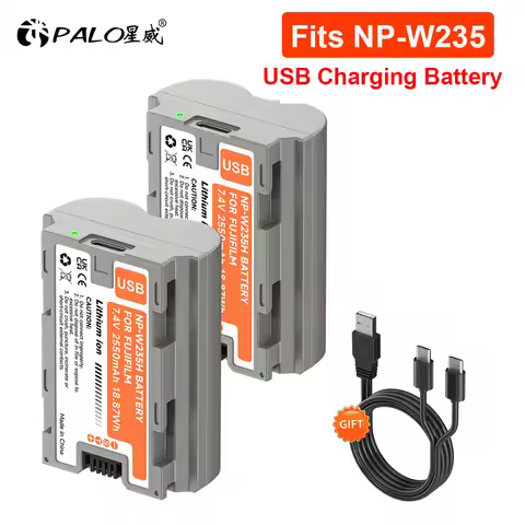 PALO NP-W235 NP W235 NPW235 NP-W235 USB Rechargeable Battery for Fujifilm Fuji X-T4 XT4 GFX 100S X-T
