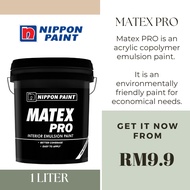 Nippon Matex Pro 1L Repack - 9102 White | Wall & Ceiling Paint - Touch Up