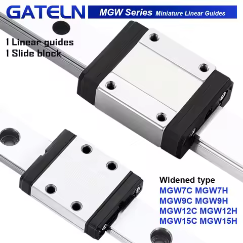 1 linear guide+1 carriage 3D Printer part MGW7C MGW9C MGW12H MGW15C miniature linear rail slide MGW7