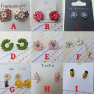 Lovisa Korean fashion Earrings Pearl Crystal Black Earstuds Necklace Bracelet Anting-anting subang 韩