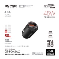 < ONPRO > GT-PD45AC 45W Hidden Dual Mode Car PD Fast Charger