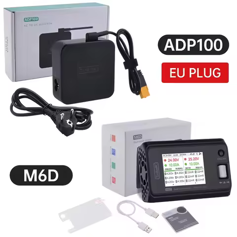 ToolkitRC M6D 500W 15A DC Dual Channel MINI Smart Charger Discharger For 1-6S Lipo Battery with SC10