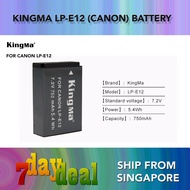 Canon LP-E12 Rechargeable Camera Battery (KingMa Brand LPE12 For Canon EOS M / M2 / M10 / M50 / M100 / M200 / 100D)