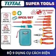 TOTAL TOTAL TOTAL Set of 9 insulated hand tools THKIST3092