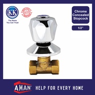 KK BRAND Chrome Angle Valve Brass Stopcock Shower Stopcock Valve Stop Valve Stop Cock Chrome Injap S