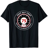 75Th Birthday Ideas For Men Speedometer 75 Design Gift T-Shirt