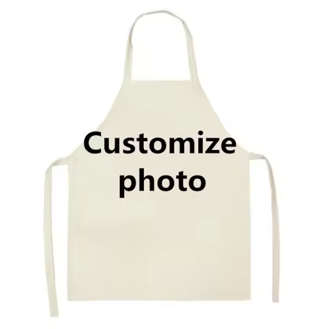 Customized Photo Aprons Kitchen Apron for Woman Waist Baking Bib Kitchen Cooking Pinafore Cleaning T