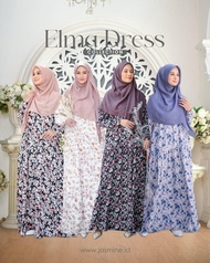 ELMA DRESS BY JASMINE LIDIA HADIWINOTO GAMIS KATUN RAYON MOTIF BUNGA DAILY DRESS MUSLIM