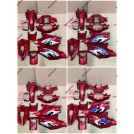 HONDA EX5/EX5 DREAM/EX5 DREAM 110/EX5 DREAM 110 FI BODY COVER SET (SIAP TAMPAL STICKER ) E.RED