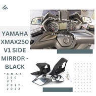 YAMAHA XMAX250 300 V1 2017-2022 V2 2023 Motor Cermin Side Mirror Sergeant Style View Mirror XMAX 250 300 V1 V2 - Black