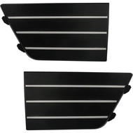 Front Lower Bumper Grill Grille Insert Cover Compatible with Lincoln MKS 2009-2012 LH & RH 1 Pair Bl