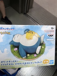 Pokemon 寶可夢 卡比獸景品 擺設  Pikachu & Snorlax