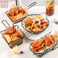 Fries Basket French Fries Holder Sizzling Basket Food Tray Burger Plate Storage Container