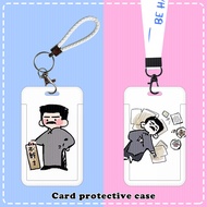 lanyard card lanyard card holder Lu Xun Cute Cute Student Slide Card Holder Food Card Bus ID Protect
