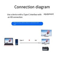 Type-C to -Compatible USB3.1 4K HDTV Cable for Android Phone to Connect TV Same Screen Device Cable 
