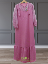 Geka Collection - Gamis Bella Series - Crinkle mix Brukat (Busui Friendly)