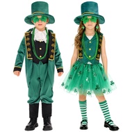 Irish San Patrick's Day Children's Gentleman Suit Kindergarten Holiday Party Stage Performance Costu