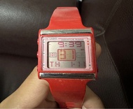 Vintage CASIO VIBRATION ALARM Watch LDF-10 (3036) Red 復古卡西歐紅色電子膠手錶