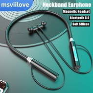 Wireless Headphones Bluetooth Neckband Magnetic Earphones Sport Running Earbuds Waterproof Bluetooth 5.0 Headset With Mic