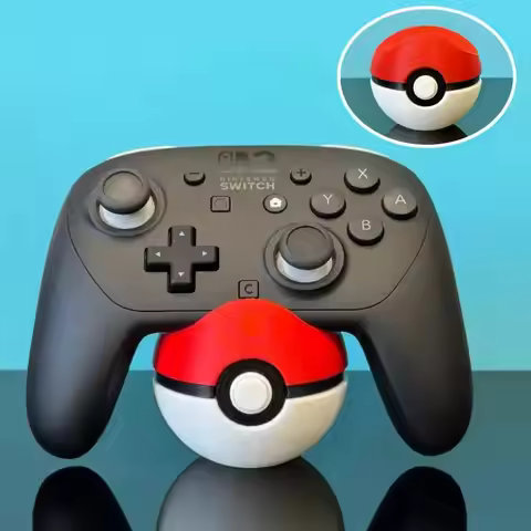 1/2pcs Pokemon Pokeball Controller Stand, Cute Switch Pro Controller Holder, Gaming Desk Accessory G