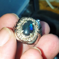 cincin batu kalimaya black opal asli banten