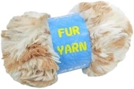 Nvzi-b 2 Skeins Super Soft Fur Yarn Chunky Fluffy SoftFaux Fur Yarn for Crochet Knit-Total Length 2Γ