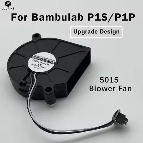 Upgrade Radial Fan for Bambulab P1S P1P 5015 Hotend Front Cover Blower Fan 9500+5%RPM Leak-proof Des