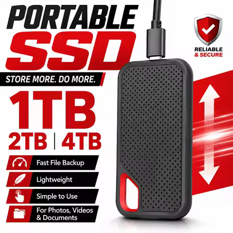 2TB High Speed Portable SSD 4TB External Hard Drive for Laptop/PC/MAC