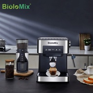 Biolomix 20บาร์เครื่องชงกาแฟเอสเพรสโซประเภทอิตาลีพร้อมไม้กายสิทธิ์เครื่องตีฟองนมสำหรับเอสเพรสโซ่คาปูชิโน่ลาเต้และมอคค่า