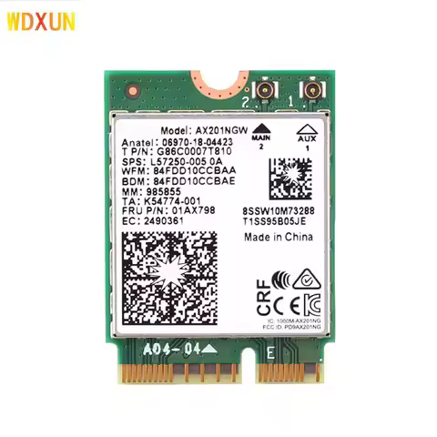 Wi-Fi 6 AX201 Bluetooth 5.0 Dual Band 2.4G/5G Wireless NGFF Button E CNVi Wifi Card AX201NGW 2.4Ghz