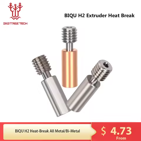 BIQU H2 Extruder Heat Break All Metal Titanium Alloy GRADE5 Heatbreak 3D Printer Parts For B1 Ender 