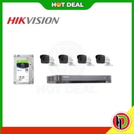 Pakej CCTV 4MP POE 8 Saluran NVR Hikvision - dengan 4 x2.8mm 4MP Bullet Kamera Security Kamera CCTV