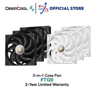DEEPCOOL FT120 3-IN-1 3x120MM PERFORMANCE CASING FAN - BLACK / WHITE