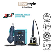 BAKON SBK8586 Steam Blower - DIGITAL Steam Blower Soldering Iron + Soldering STATION - Original 2-In