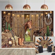 Western Cowboy Backdrop 7x5FT Wild West Rodeo Country Horse Barn Photography Background Western Them