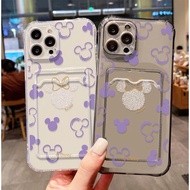 SoftCase ATM ID Card Mickey Pattern Anti Clear Crystal Case for Vivo Y28 V40 V30 Lite Y300 Y28s T3 L