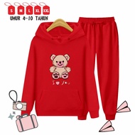 Bear I love you Children's Hodie Suit 4-12 Years Old