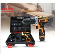 YUKIDO mesin bor baterai 12V - Cordless Drill bor with 2 baterai +charger - fullset bor baterai - bor cas murah 2 baterai promo - bor listrik baterai cas Bergaransi Resmi