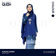 NAVY BLUE - KURUNG SONGKET QUEEN + CAPE | BAJU KURUNG MODEN by - QASSEH