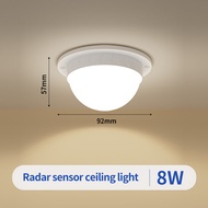 Intelligent Ceiling Light Surface Mounted 8W/12W Motion Induction Ceiling Lamp Energy Saving Light