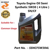 Toyota Engine Oil Semi Synthetic 5W30 ( 4 Litre ) SN/CF - ( SSNCF-5W304-L )