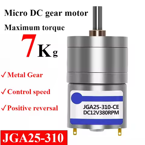 DC Gear Motor Gearbox Reduction Reversible JGA25-310 6V 12V Micro Motor High Torque Smart Parts DIY 