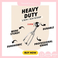 Heavy Duty 2.5cm / 3cm Stainless Steel Ice Cream Scoop aiskrim Scoop bakewares 冰淇淋勺