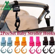 FORBETTER Baby Stroller Hooks Multifunctional Portable Wheelchair Organizer Baby Stroller Accessories Car Buckle Rotate 360 Degrees Basket Strap Bag