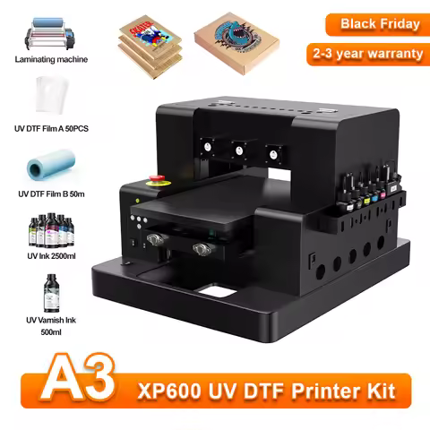 A3 UV Printer UV DTF Printer XP600 Flatbed Printer For Acrylic Metal Wood Phone Case Plastic Sticker